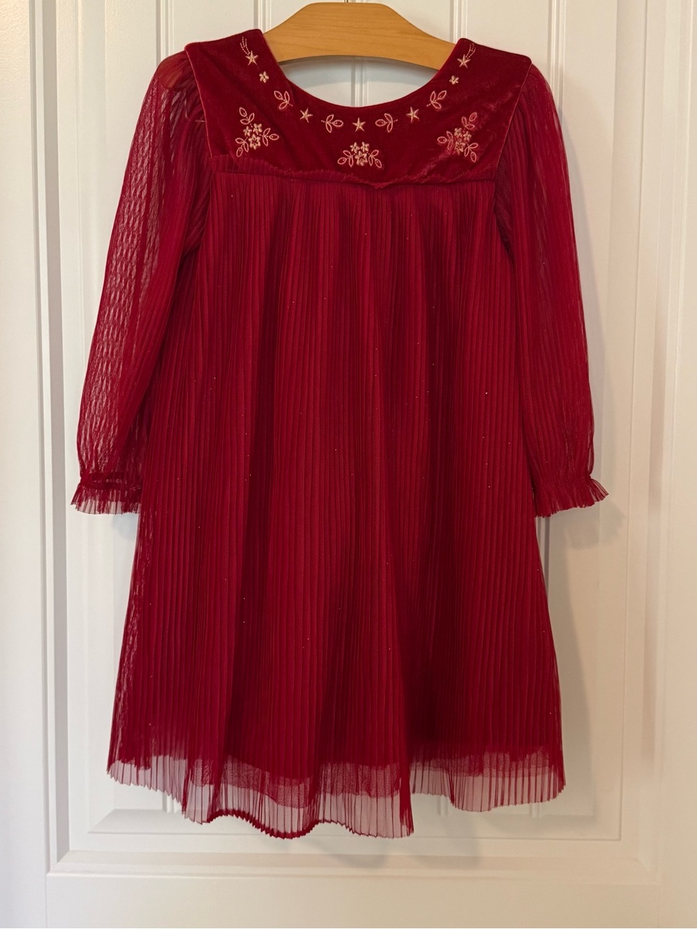 Sergent Major Girls Burgundy Pleated Dress | Size 4 ANS
